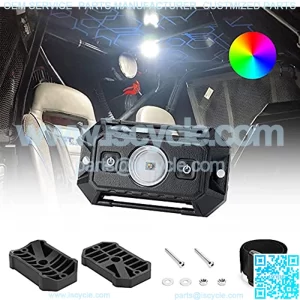 Universal Roll Bar Mount LED Light UTV Dome Light W/Switch Car Interior Light Roll Cage Utility Light Map Light for Polaris Can Am RZR Kawasaki Golf Car Trucks ATV - RGBW