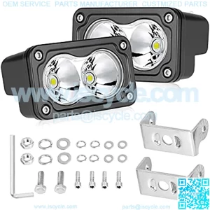 LED Pods, AKD Part 3 inch Driving Lights 40W Spot Lights Off Road Work Lights LED Cubes Light Bar Pods LED Bumper Lights White 2 Pack for Truck Motor ATV UTV SUV Pickup Boat