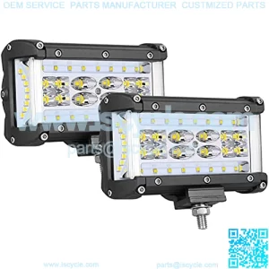 Dual Side Shooter LED Lights, SWATOW INDUSTRIES 2PCS 240W 5 Inch LED Light Bar Quad Row LED Fog Lights Off Road LED Cube Lights for Truck Tractor SUV ATV UTV Motorcycle Boat