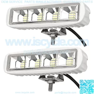 6 inch 72W Waterproof Led Boat Lights Spotlights Deck/Dock Marine Lights 4000LMS 120??Flood Light Led Light Bar, 2 Pack, 12/24 V