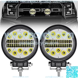 4.5" Round LED Work Light Bar 126W Waterproof Driving Light, Spot & Flood Light Off-Road Lights Truck Light Tractor Light Boat Light for Truck Pickup Jeep SUV ATV UTV-2pcs
