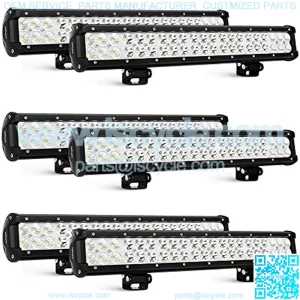 6PCS 20 Inch 126W LED Light Bars Spot Flood Combo Led Off Road Driving Lights Led Fog Lights Boat Lighting LED Work Light