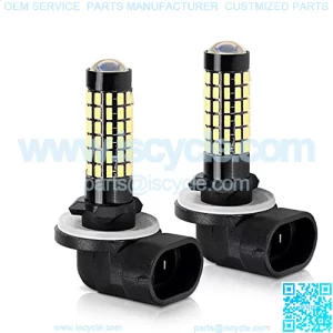 Golf Cart Headlight Bulb LED Lights for EZGO Club Car DS Precedent, Super Bright LED Fog Light Bulbs Golf Cart LED Light Kit White??Must Input 12V??- Pack of 2