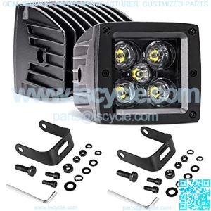 LED Cubes, LED Light Bar 3 Inch 2PCS 100W LED Pods Square Driving Lights Spot Beam LED Cube Off Road Work Lights Fog Lights Truck Bumper Light for ATV Utv 4wd Motorcycle Offroad Pickup Boat