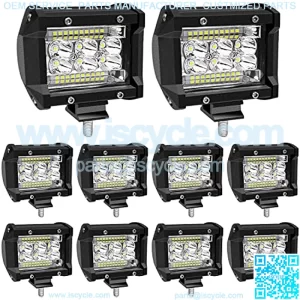 LED Light Pods, 4 Inch LED Light Bar 78W, Off Road LED Driving Work Pod Lights 12V 24V for SUV ATV UTV Truck Pickup Spot Flood Combo Beam, Pack of 10
