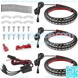 3PCS 60 Inch White LED Truck Bed Light Strip Replacement for Truck Pickup Bed RV SUV Cargo Boat Waterproof Lighting Strip Kit Tailgate Light 12v with On-Off Switch