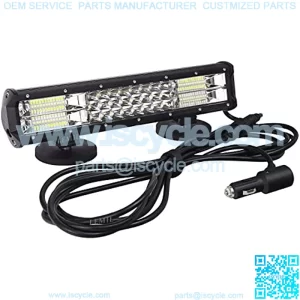 LED Light Bar 15" 216W Magnetic Light Bar Triple Row Lights Cigarette Lighter Plug Light Flood Spot Combo Beam LED Work Lamp High Power Wire Harness Kit Fog Light SUV ATV UTV 12V