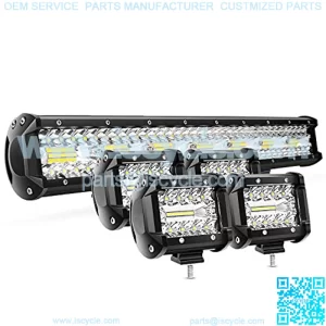 20 Inch 420W Triple Row Flood Spot Combo Led Light Bar 4PCS 4Inch 60W LED Pods Driving Boat Lights Led Off Road Trucks Lights  (ZH415)