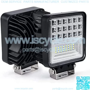 12v Led Flood Tractor Work Reserve Lights, 2Pcs Backup Driving Lights for Tow Trucks, Tractor, Trailer Cargo, Skid Steer, Forklift, Kayak