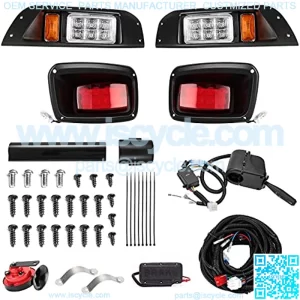 LED Upgrade Golf Cart LED Light Compatible with EZGO TXT 1996 -2013 Gas & Electric Carts12V Street Legal Lights Kit with With LED Head Light Tail LightsTurn Signals Brake Lights