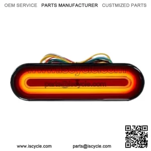 12-80V Dual Color Motorcycle Scooter Amber Color For Turn Signals and Red Color For Tail Light Brake Stop Light Lamp (Pack of 1)