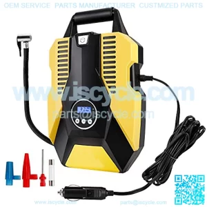 Digital Auto Tire Inflator, 12V DC Portable Air Compressor Pump for Car Tires, 150 PSI Auto Shut Off with Emergency LED Flasher, Long Cable for Car, Bicycle, Motocycle, Air Boat and Other Inflatables