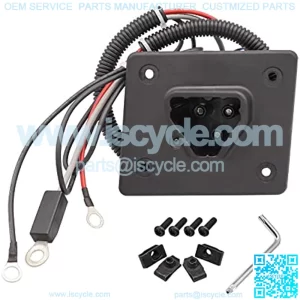 EZGO RXV 48 Volt Charger Receptacle with Wire / 3-Pin Triangle Charger Plug Handle EZGO Charging Port OEM#604321 611219 602529 Golf Cart