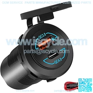 ??2022 New?? 12V USB Outlet/Outlet/Quick Charge 4.0 PD Type C/Quick Charge 3.0 USB Charger Socket/ADSDIA 12V/24V USB C Outlet/90W Waterproof Car Power Socket for Car, Boat, Motorcycle, Golf