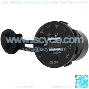 Phone Charger,12V QC3.0 USB T-ype C PD Car Charger Fast Charge with LED Voltmeter ON Off Switch