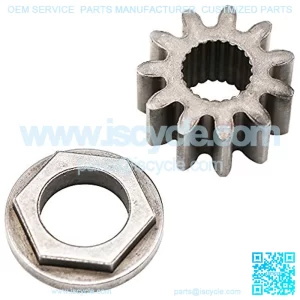 Steering Shaft Pinion Gear & Bushing for 741-0656 941-0656A 717-1554 112-0863, Used on Riders Since 1999. 11 Tooth. Splined Bore