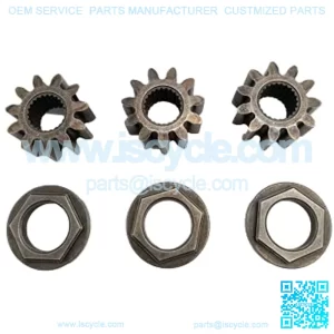 3pcs Steering Shaft Pinion Gear & Bushing for 741-0656 941-0656A 717-1554 112-0863, Used on Riders Since 1999. 11 Tooth. Splined Bore