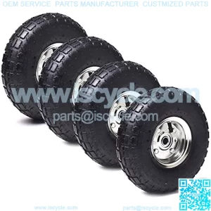 (4 Pack) AR-PRO 10" Heavy-Duty Replacement Tire and Wheel - 4.10/3.50-4" with 10" Inner Tube