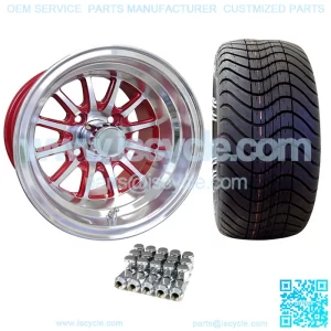 12" PHOENIX Wheels and 215/35-12" DOT Street Tires Combo - Set of 4 (Choose Your Color!)