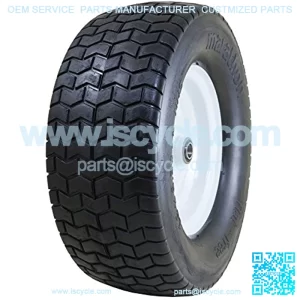 16x6.50-8" Flat Free Tire on Wheel, 3" Hub, 3/4" Bushings