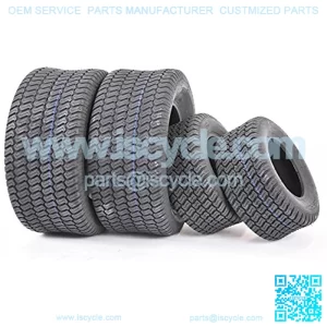 Set of 4 New Lawn Mower Turf Tires 15x6-6 Front & 18x8.5-8 Rear /4PR -13016/13028