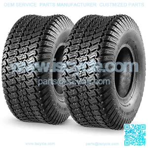2 Pcs 15x6.00-6 Front Lawn Mower Tire for Garden Tractor Riding Mover, 4PR