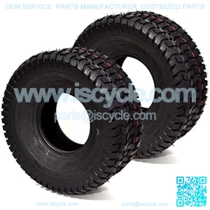 2PK 15x6.00-6 15x6.00x6 15x6x6 15x6-6 4PLY Commercial Turf Lawn Mower Tires Compatible with Scag JD Kubota