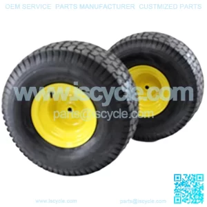 Antego Tire & Wheel (Set of 2) 20x10.00-8 Tires & Wheels 2 Ply for Lawn & Garden Mower Turf Tires