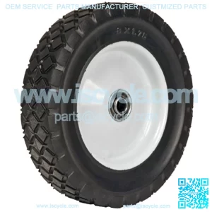 875-OF 8 by 1.75-Inch Light Duty Steel Wheel for Lawn Mower, 1/2-Inch Ball Bearing, 1-3/8-Inch Offset Hub, Diamond Tread