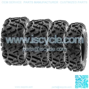 ALL TERRAIN ATV UTV 6 Ply Race Tires 24x8-12 & 24x10-11 Tubeless A033 POWER I, [Set of 4]