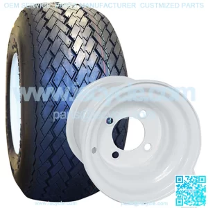 415/360 - Steel, White 8x7 Standard with Golf DOT, 18x8.5-8