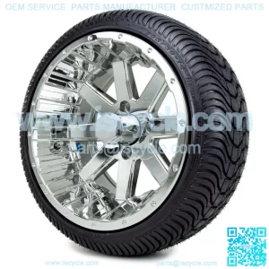 14" Chrome - Street Tire and Wheels Combo