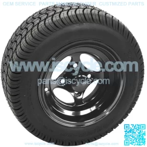 10" Black Wheels with Street Low Profile Tire Options Combo