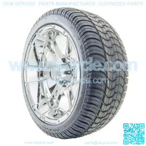 14" RX342 Chrome Wheels and Tires Combo