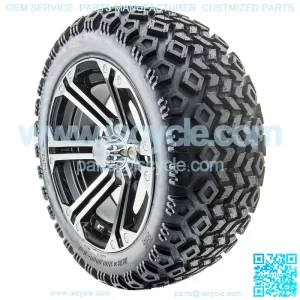 14" RX350 Machined Wheels and Lifted Tires Combo