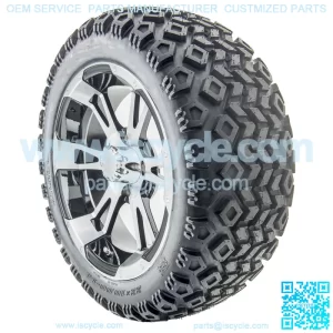 14" RX340 Machined Wheels and Lifted Tires Combo