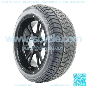 14" RX341 Black Wheels and Tires Combo