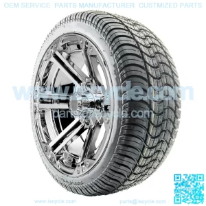14" RX352 Chrome Wheels and Tires Combo