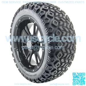 14" RX341 Black Wheels and Lifted Tires Combo