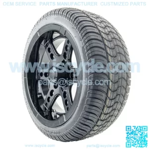 14" RX262 Black Wheels and Tires Combo