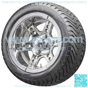 12" RX254 Chrome Wheels and Tires Combo