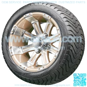 12" RX181 Machined/Pearl Wheels and Tires Combo