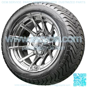 12" RX102 Chrome Wheels and Tires Combo