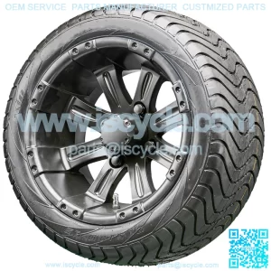 12" RX184 Black Wheels and Tires Combo