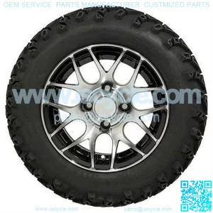 GTW Pursuit Golf Cart Tire & Wheel Combo, 22x11-12" SET OF 4 (22" Tall)