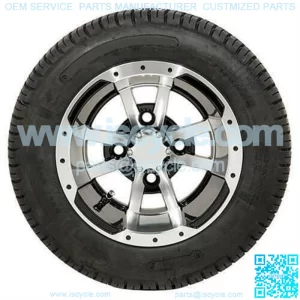 GTW Storm Trooper Golf Cart Tire & Wheel Combo, 205/50-10" Set of 4 (18" Tall)