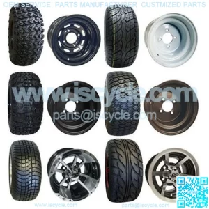 10" Red Hawk Golf Cart Tire/Wheel Combo Builder (Premounted)