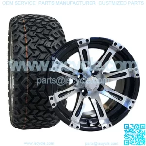 22x10-14" Golf Cart Tires & Wheels (22" Tall Pre-Mounted)