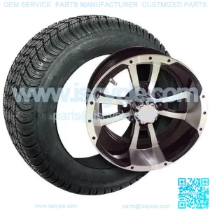 205x50-10" Low Profile Golf Cart Tire Combo Storm Trooper Wheels, Set of 4 (18" Tall Premounted)