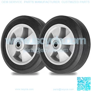 (2- Pack) Run-Flat Solid Rubber Replacement Tire 8" x 2.25" with a 5/8" axle for Hand Trucks, Wheelbarrows, Dollies, Trolleys and More ?C Run Flat with 580 lbs Max Load